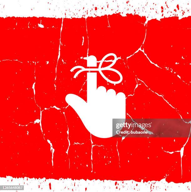 reminder string on finger icon - string finger stock illustrations