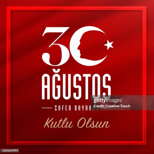 ilustrações, clipart, desenhos animados e ícones de 30 de agosto, dia da vitória turquia - victory day