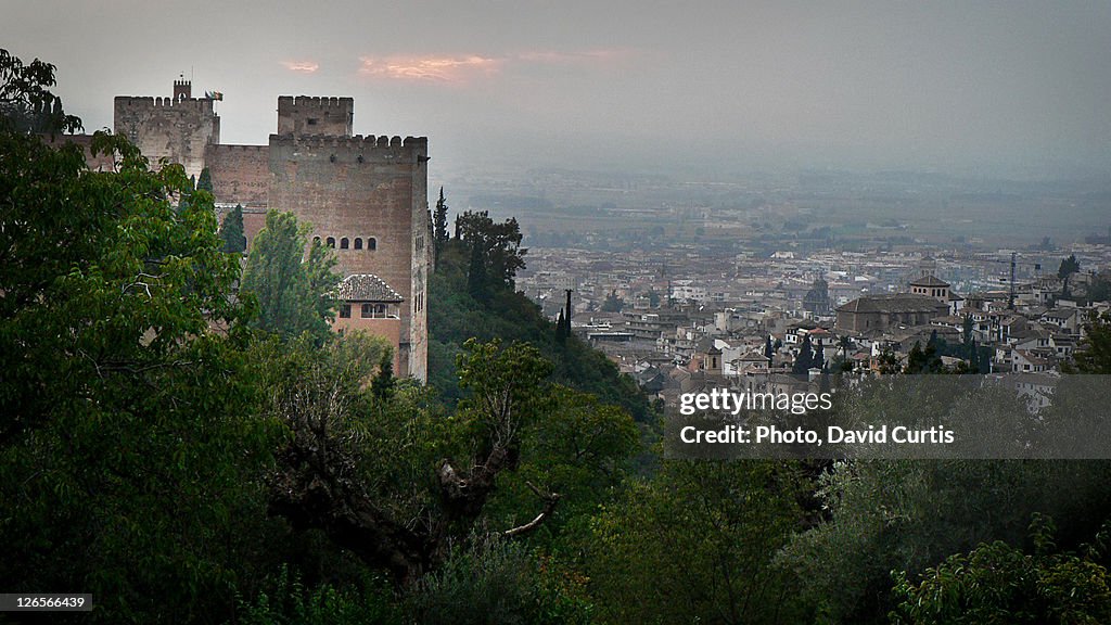 Alhambra Granada Andalucia Spain Alcazar from Gene