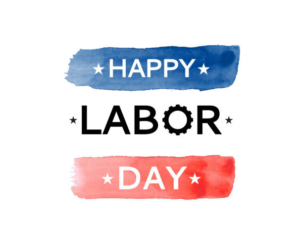 Happy Labor Day watercolor. Vector