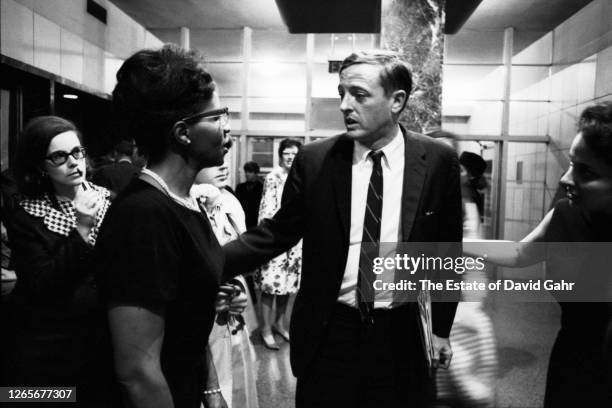 American public intellectual, commentator, and author William Frank Buckley, Jr. Campaigns during his 1965 run for the New York City Mayoralty on...