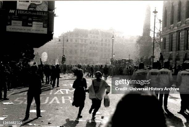 Photographs taken during the Poll Tax riots. The Poll Tax Riots were a series of riots in British towns and cities during protests against the...