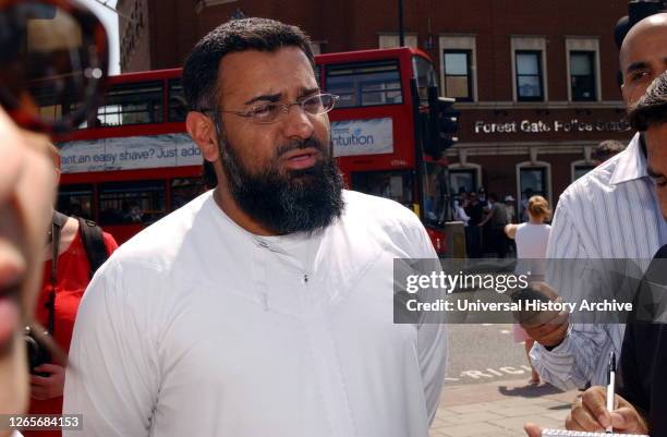 Photograph of Anjem Choudary a British Islamist and political activist convicted of inviting support for a proscribed organisation, namely the...