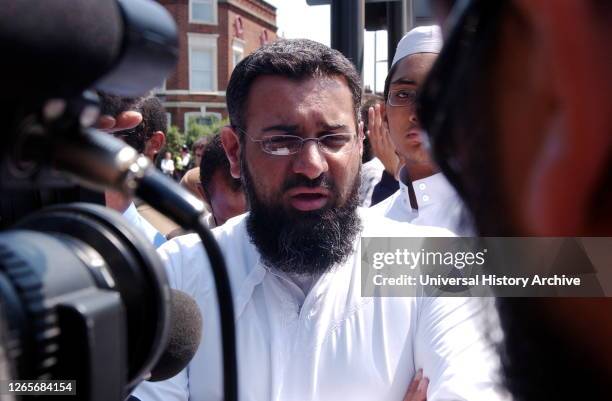 Photograph of Anjem Choudary a British Islamist and political activist convicted of inviting support for a proscribed organisation, namely the...