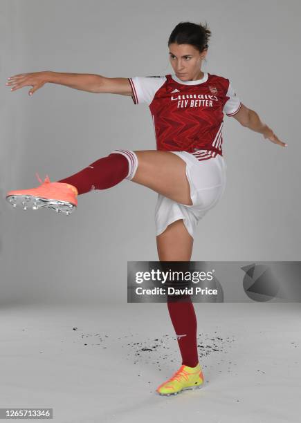 Steph Catley of Arsenal during the Arsenal Women's Photocall at London Colney on August 12, 2020 in St Albans, England.