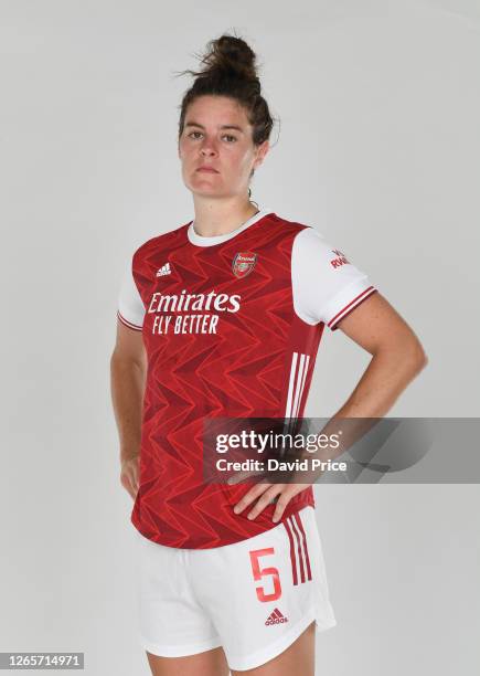 Jennifer Beattie of Arsenal during the Arsenal Women's Photocall at London Colney on August 12, 2020 in St Albans, England.