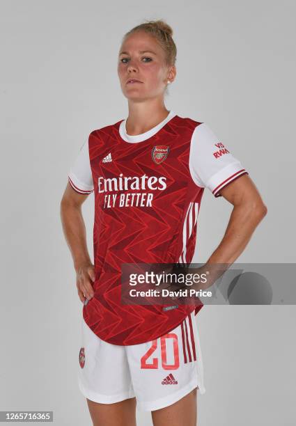 Leonie Maier of Arsenal during the Arsenal Women's Photocall at London Colney on August 12, 2020 in St Albans, England.