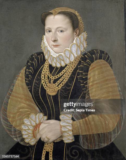 Portrait of Eva Truchsess von Rheinfelden oil on canvas, 54 x 42.5 cm, unmarked, but dated at the top right: 1587, Hans Bock d. Ä., Zabern/Elsass um...