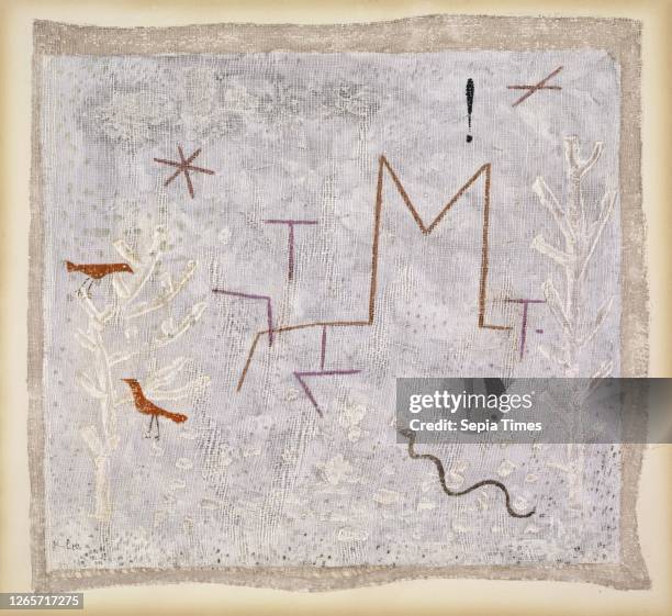 Gartentor K 75 , casein color and watercolor on gauze on paper on cardboard, 31 x 33 cm, signed lower left: Klee, Originally inscribed on the box...