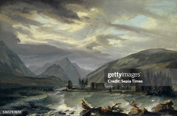 Storm over Lake Thun, c. 1774/77, oil on canvas, 54.4 x 81.7 cm, signed lower middle on a rock: Wolff., Caspar Wolf, Muri/Aargau 1735–1783 Heidelberg.