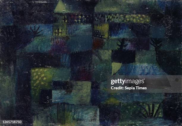 Terraced Garden 181, oil on board, 28 x 40 cm, signed lower left: Klee, inscribed on the top of the frame above in pencil: 1920 181 terraced garden...