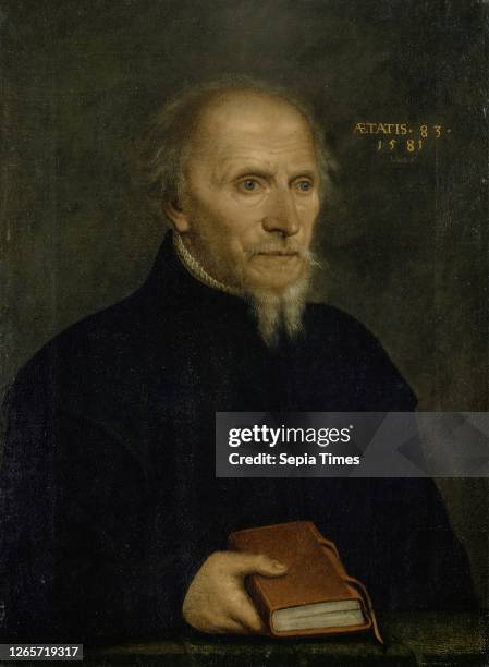 Portrait of Thomas Platter oil on canvas, 60 x 44.5 cm, inscribed and dated: ÆTATIS • 83 • 1581, Signed: h • bock F, Hans Bock d. Ä., Zabern/Elsass...