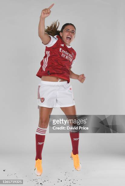 Danielle van de Donk of Arsenal during the Arsenal Women's Photocall at London Colney on August 12, 2020 in St Albans, England.