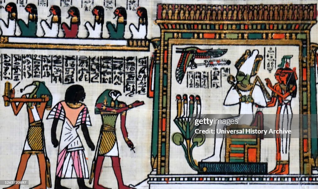 Contemporary papyrus depicting the ancient Egyptian god, Osiris
