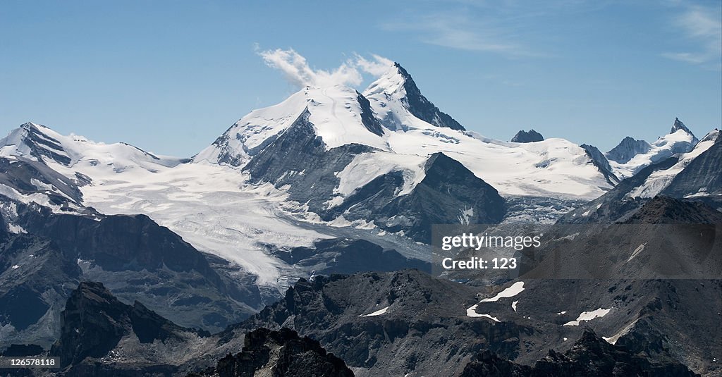 Snow capped mountain