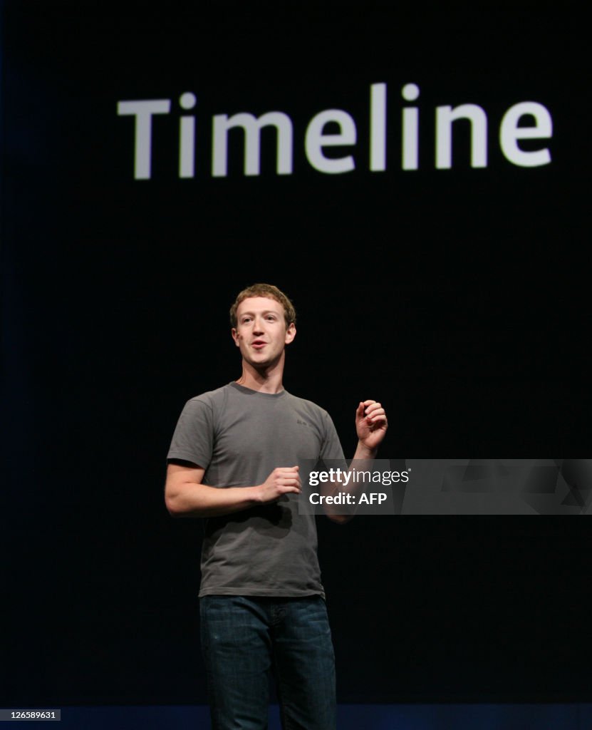 Facebook CEO Mark Zuckerberg delivers a