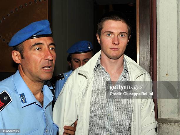 Raffaele Sollecito attends the appeal hearing on September 26, 2011 in Perugia, Italy. Amanda Knox and Raffaele Sollecito are awaiting the verdict of...