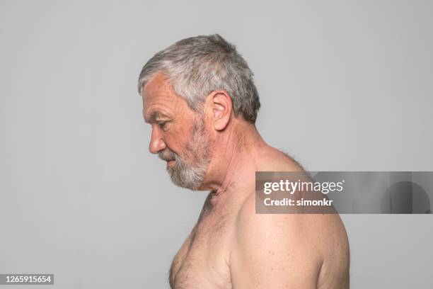 side view of senior man - sadness photos stock pictures, royalty-free photos & images