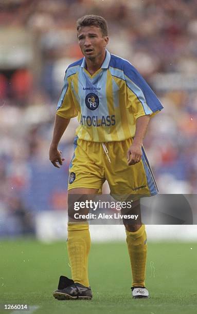 Dan Petrescu of Chelsea in action during a pre-season Friendly match against West Bromwich Albion at The Hawthorns in West Bromwich, England. \...