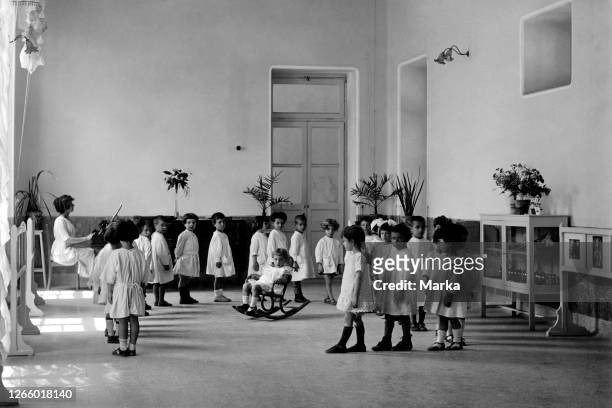 Montessori Kindergarten. Naples 1920-30.