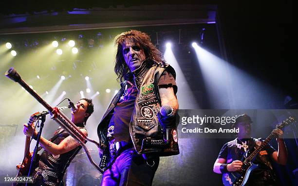Alice Cooper plays live on stage at the Enmore Theatre on September 26, 2011 in Sydney, Australia.