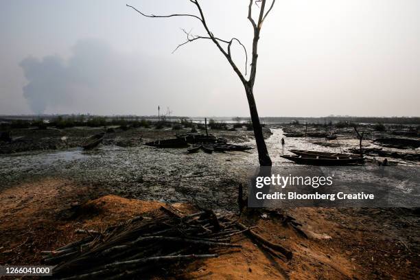 niger delta oil pollution - niger delta stock pictures, royalty-free photos & images