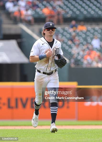 Zach McKinstry of the Detroit Tigers runs across the field during the ...