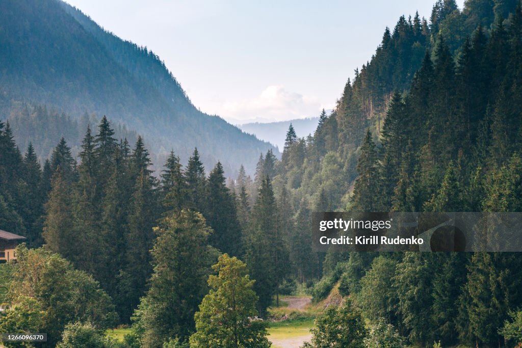 Raining in Austrian Alps