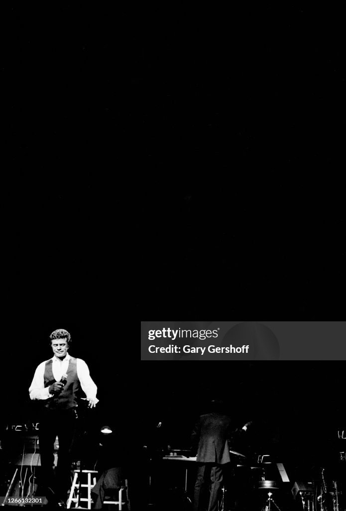 Tony Mathis Singer American Pop and Jazz singer Johnny Mathis performs onstage at Radio ...