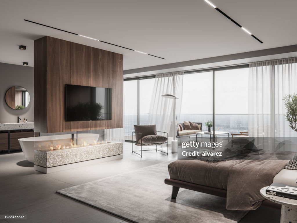 Luxuriöses Schlafzimmer-Interieur