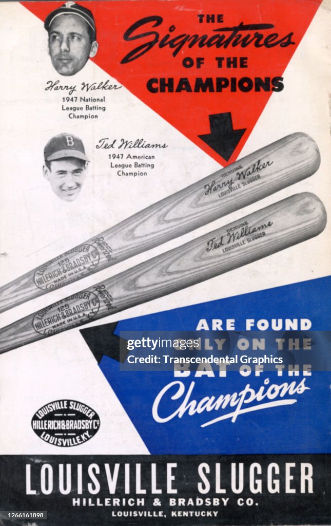 Ad For Louisville Slugger Baseball Bats