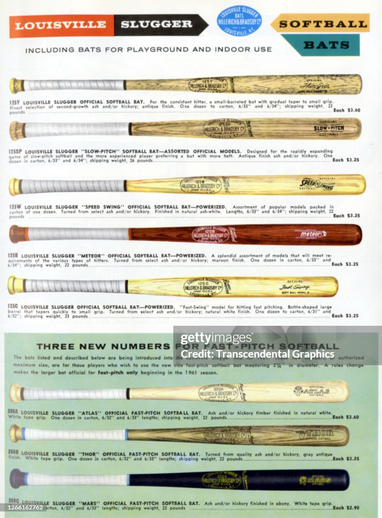 Ad For Louisville Slugger Softball Bats