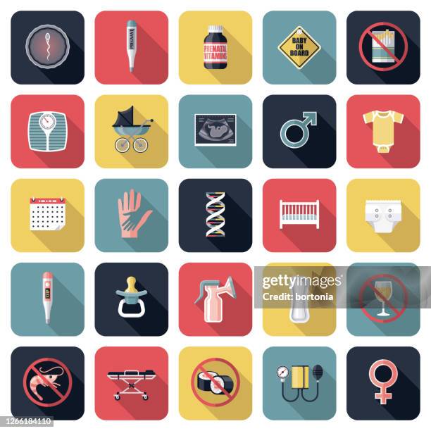 stockillustraties, clipart, cartoons en iconen met zwangerschap pictogram set - human fertility