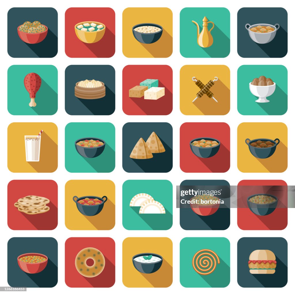 Indian Food Icon Set