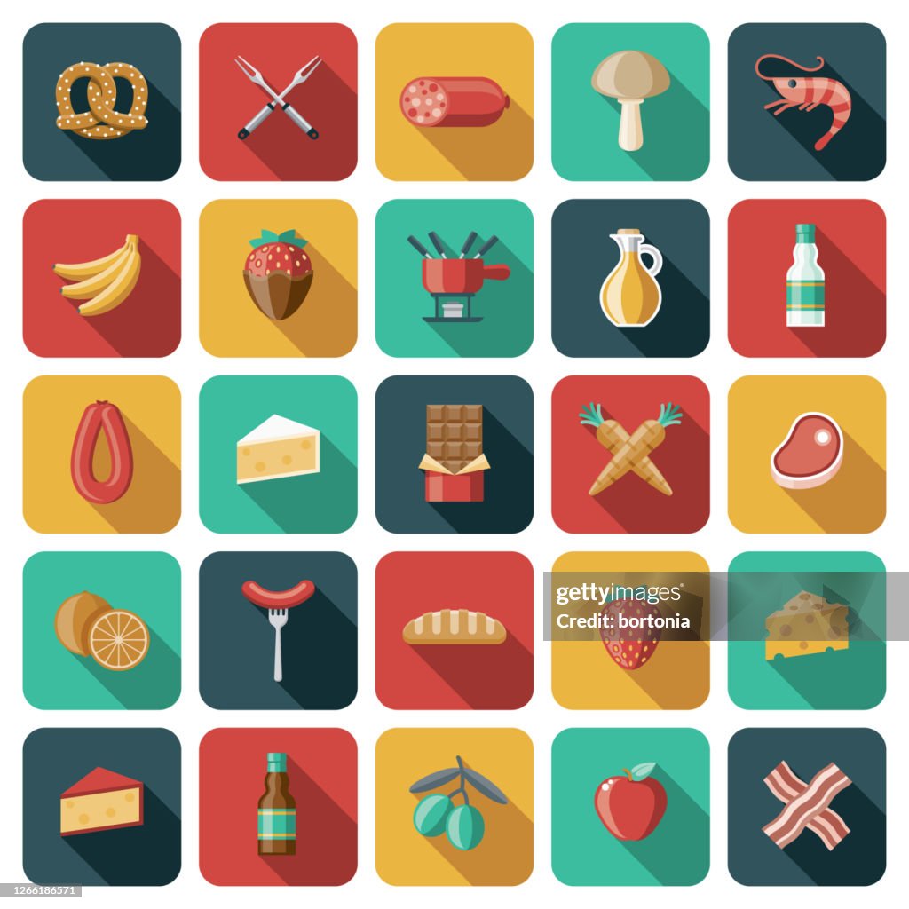 Fondue-pictogramset