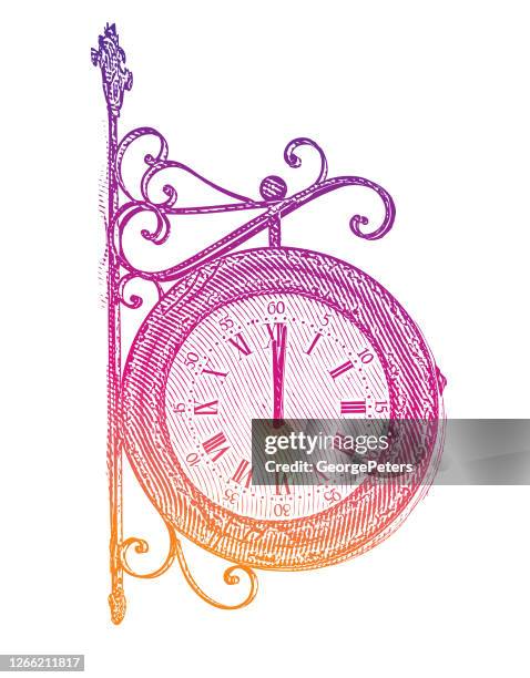 stockillustraties, clipart, cartoons en iconen met antieke klok - biological clock