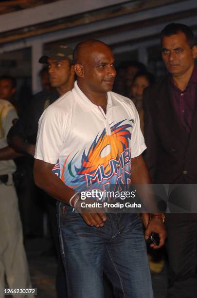 Sanath Jayasuriya attends the IPL opening celebration on March 11, 2010 in Mumbai, India.