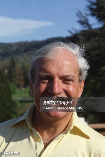 Portrait de l'alpiniste français Maurice Herzog, circa 1980.