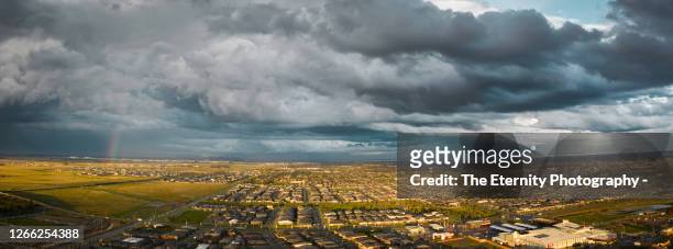 aerial panoramic view of tarneit - western suburbs melbourne - west front stock pictures, royalty-free photos & images