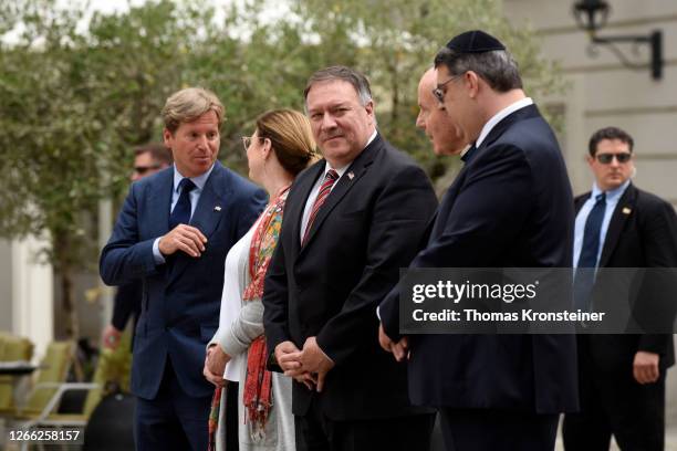 Ambassador to Austria Trevor Traina, Susan Pompeo, U.S. Secretary of State Mike Pompeo, Cardinal Christoph Schoenborn and President of the Vienna...