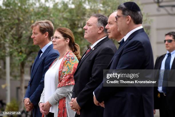 Ambassador to Austria Trevor Traina, Susan Pompeo, U.S. Secretary of State Mike Pompeo, Cardinal Christoph Schoenborn and President of the Vienna...