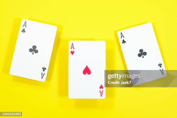 playing cards - ace of hearts stock pictures, royalty-free photos & images