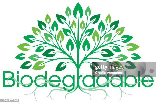 biodegradable symbol - biodegradable packaging stock illustrations