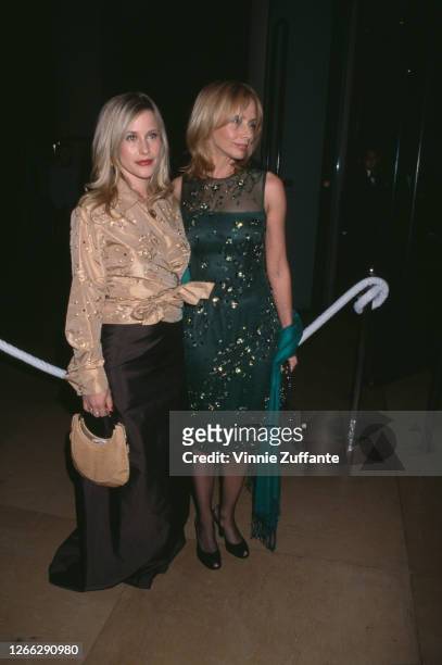 American actress Rosanna Arquette and her sister, actress Patricia Arquette at the 11th Annual Fire and Ice Ball at the Beverly Hilton Hotel in...