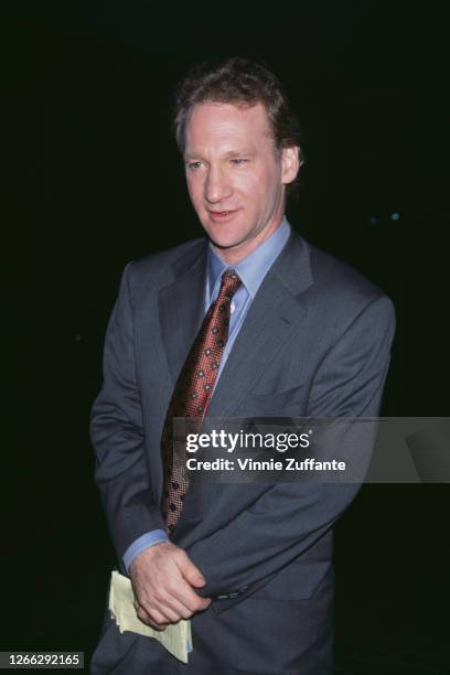 American comedian Bill Maher at the Environmental Media Awards in Beverly Hills, California, 14th October 1996.