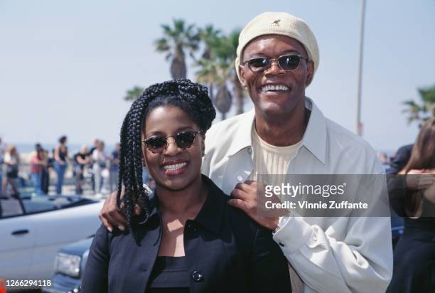 American actor Samuel L Jackson and his wife, actress LaTanya Richardson at the 12th Annual IFP/West Independent Spirit Awards at Santa Monica Beach...
