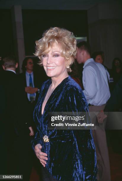 American actress Kim Novak at the premiere of the restored Hitchcock film 'Vertigo' in Century City, Los Angeles, 14th October 1996. She starred in...