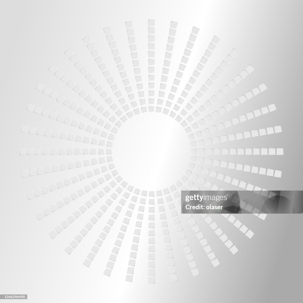 Evenly Spaced Square Objects Along Radius With Individual Metal ...