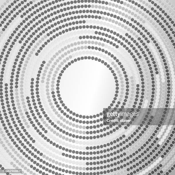 evenly spaced colored squares along circle tangent - mini split stock illustrations