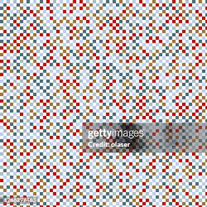 Small Square Shape Pattern With Random Colors From A Set Of Five Every ...